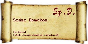 Szász Domokos névjegykártya