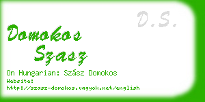domokos szasz business card